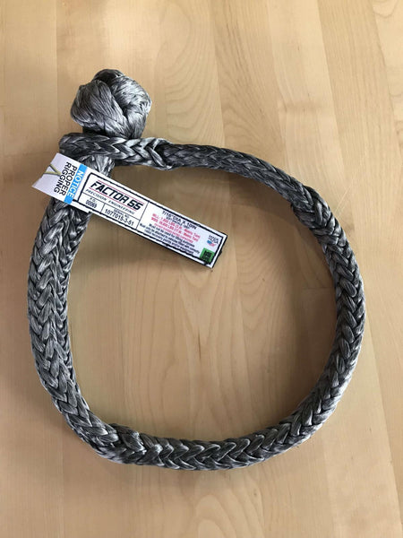10 Inch Soft Shackle 7/16 Diameter Standard Duty Gray Factor 55 - Factor 55 - 00069