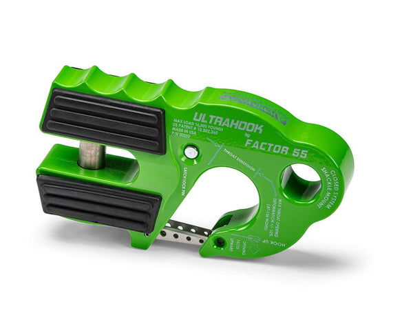 UltraHook Closed System Winch Shackle Mount Green Factor 55 - Factor 55 - 00250-08