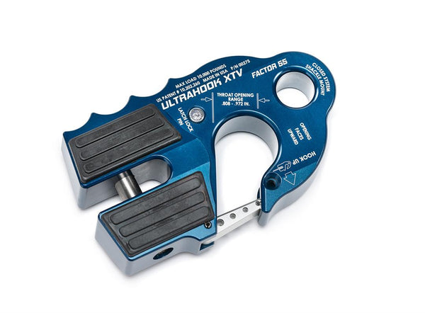 UltraHook XTV Closed System Winch Shackle Mount Blue Factor 55 - Factor 55 - 00275-02
