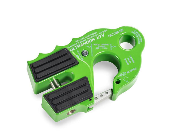 UltraHook XTV Closed System Winch Shackle Mount Green Factor 55 - Factor 55 - 00275-08