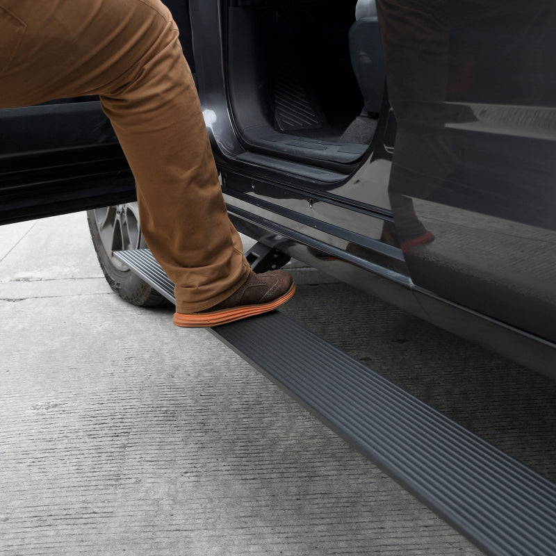 Go Rhino Ram 1500 Crew Cab 4dr E-BOARD E1 Electric Running Board Kit (No Drill) - Tex. Blk
