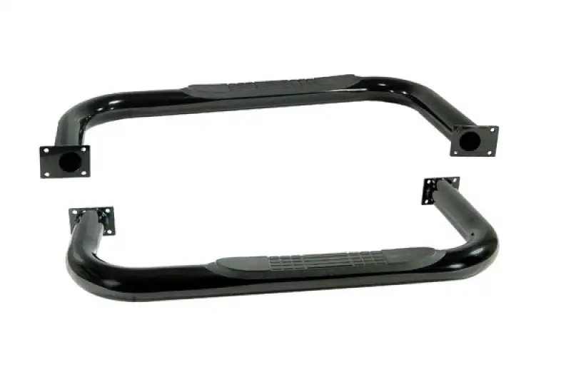 Rugged Ridge 3-In Round Side Steps Black Jeep Wrangler