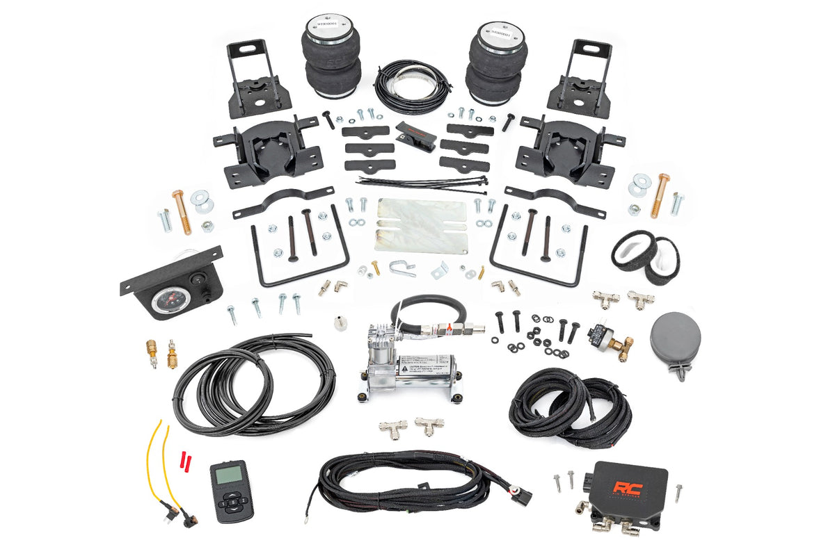 Air Spring Kit W Compressor - Wireless Controller - Ford F-250 F-350 Super Duty 4WD (2005-2016)