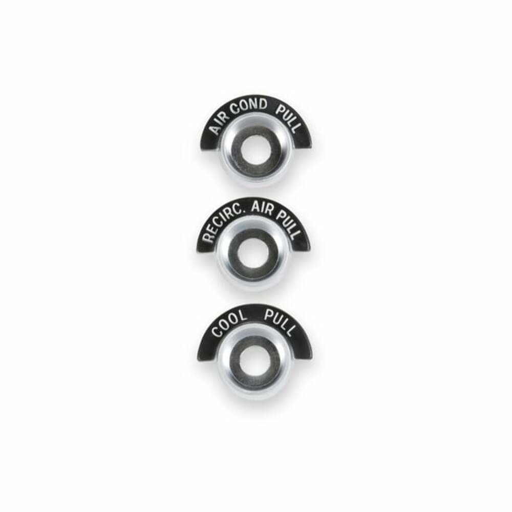 Fits 1963-1966 C/K Series Trucks; C/K Truck A/C Control Bezels - 3Pc 05-202