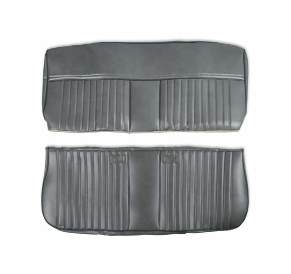 Fits 81-87 C/K Series Pickup Seat Upholstery-Deluxe Pleat Vinyl-Charcoal 05-319