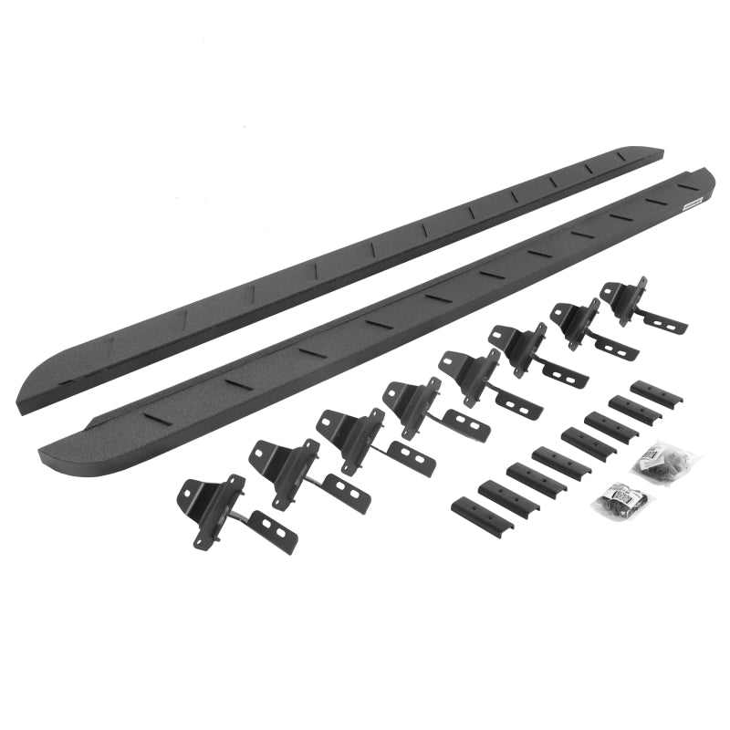 Go Rhino Jeep Gladiator JT 4DR RB10 Slim Running Boards Kit (Incl. Brackets) - Bedliner Coat