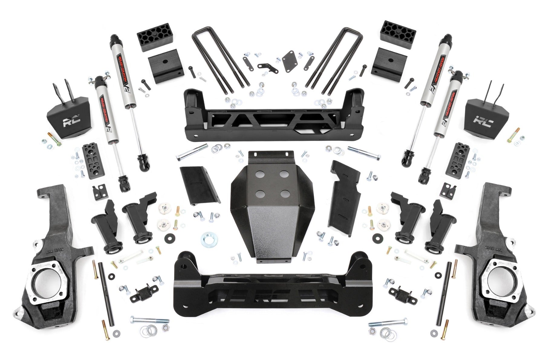 Rough Country 5 Inch Lift Kit - Torsion Drop - V2 -  Chevy/GMC 2500HD/3500HD (11-19) - 10370