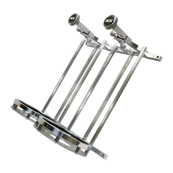 Nitrous Express Stand up Dual Billet Bottle Bracket for 10lb Bottle (Flat Mount) (11208SB-10)