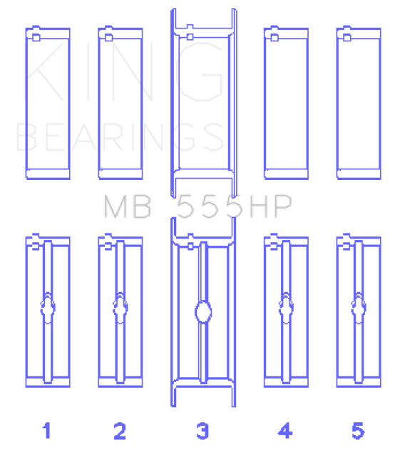 King Engine Bearings Chrysler 350/361/383/403 Main Bearing Set