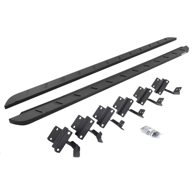 Go Rhino Ford F-150 SC 4DR RB10 Slim Running Boards Kit (w/Brackets) - Tex. Blk