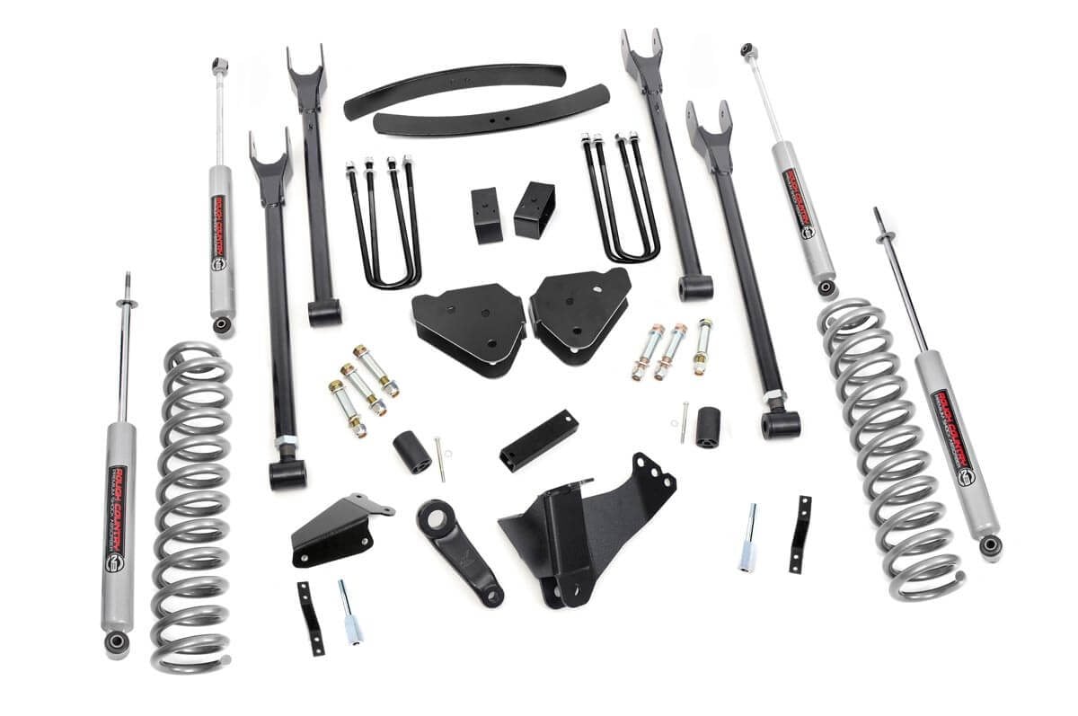 2005-2007 Ford F-350 Super Duty 6 Inch Lift Kit - Diesel - 4 Link - No OVLDS - Ford F-250/F-350 Super Duty (05-07) - 579.2