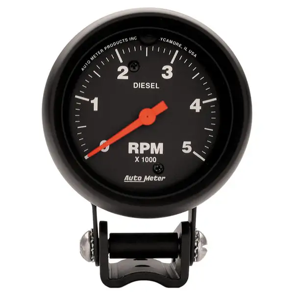 AutoMeter Z-Series 2-5/8in 5K RPM Diesel Pedestal Tachometer Gauge (2888)
