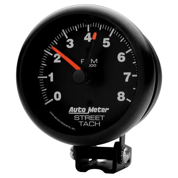 AutoMeter Z-Series 3-3/4in 8K RPM Pedestal w/ Red Line Tachometer Gauge (2894)