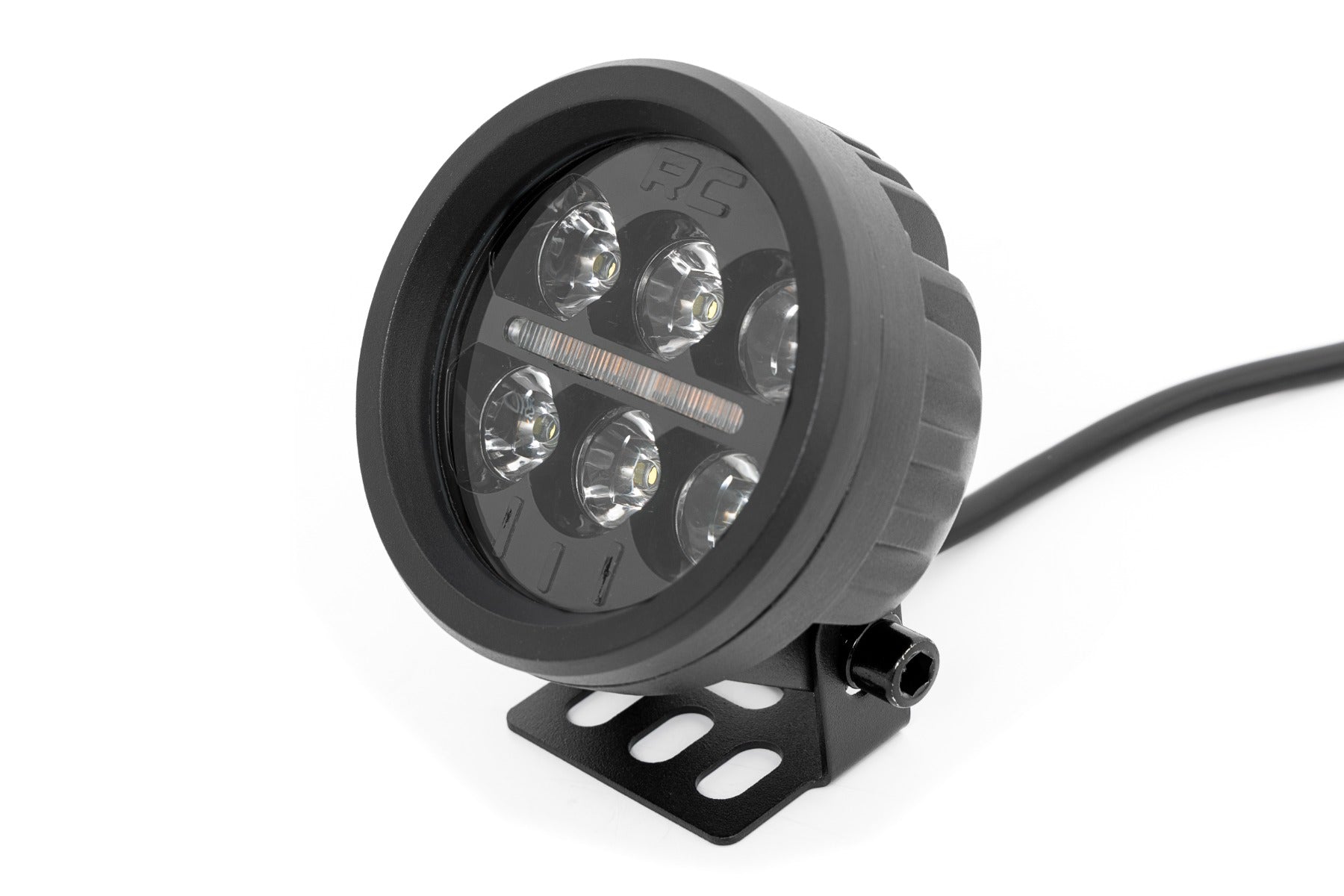 Black Series Round LED Light Pair - 3.5 Inch - Amber DRL