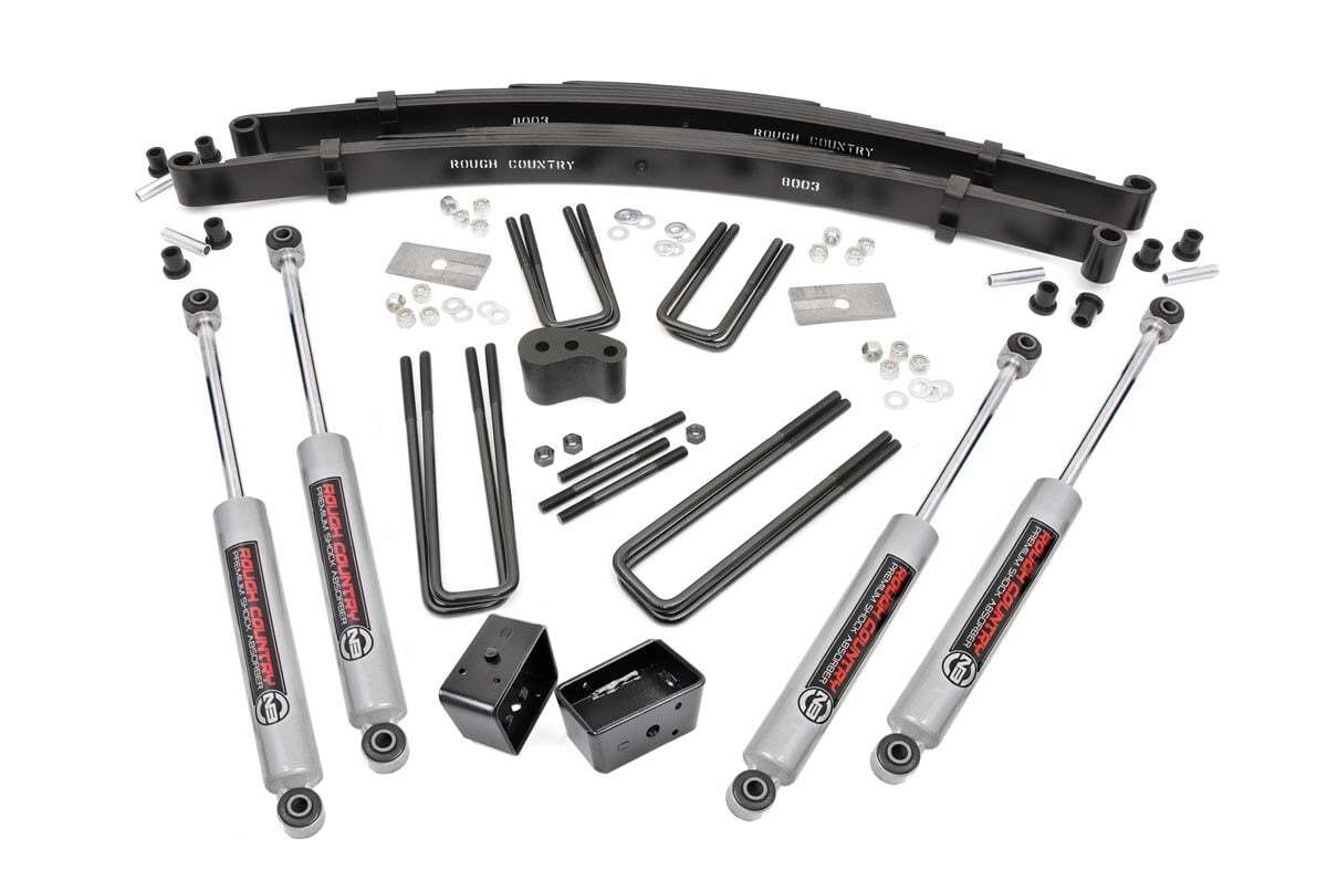 Rough Country 4 Inch Lift Kit - Rear Blocks - Dodge W100 Truck/W200 Truck 4WD (1974-1977) - 305.2
