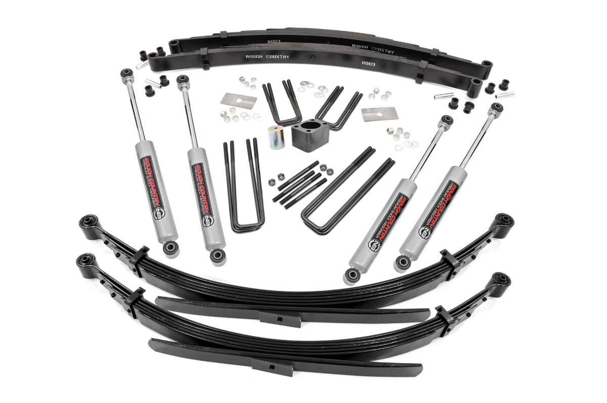 Rough Country 4 Inch Lift Kit - Rear Springs - Dodge W100 Truck/W200 Truck 4WD (1974-1977) - 336.2