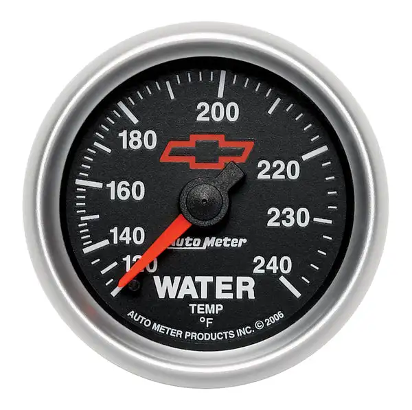 AutoMeter Sport-Comp II 2-1/16in 120-240 Deg Mechanical Water Temp Gauge - Bowtie Black (3632-00406)