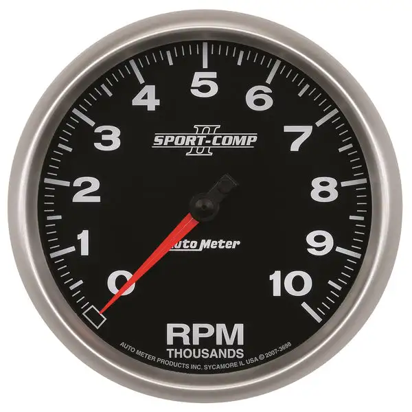 AutoMeter Sport-Comp II 5 inch 0-10000 RPM In Dash Tachometer (3698)