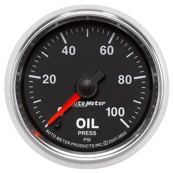 AutoMeter GS Series 2-1/16in Oil Pressure Gauge 100PSI Electric Full Sweep (3853)