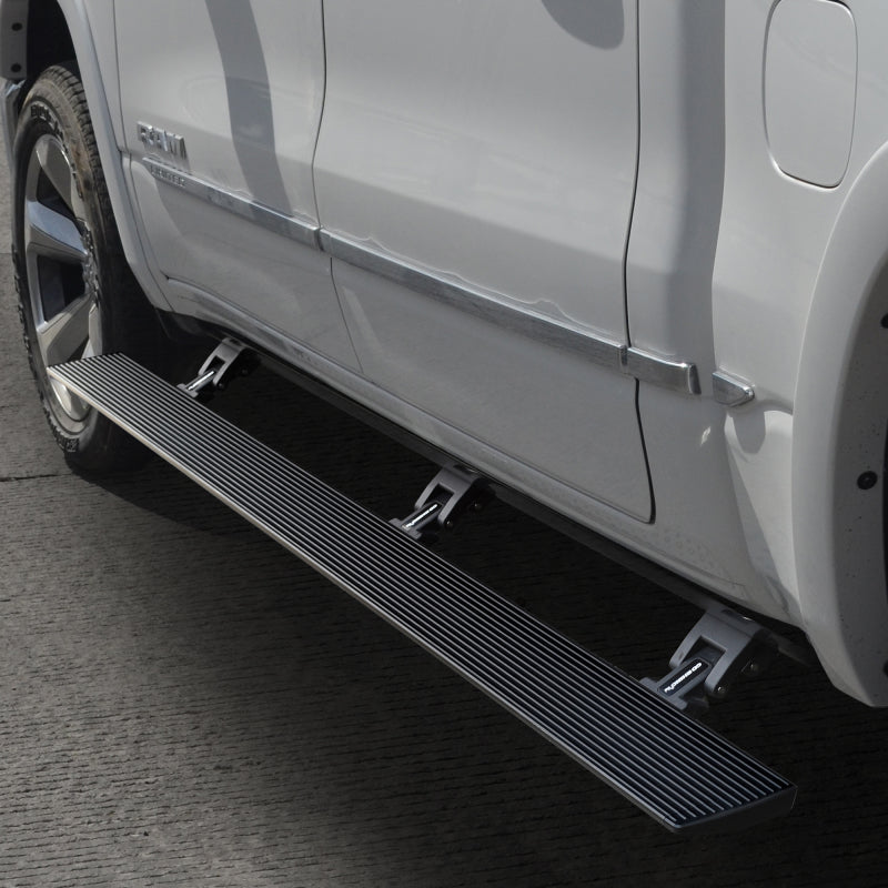 Go Rhino Ram 1500 Quad Cab 4dr E-BOARD E1 Electric Running Board Kit - Bedliner Coating