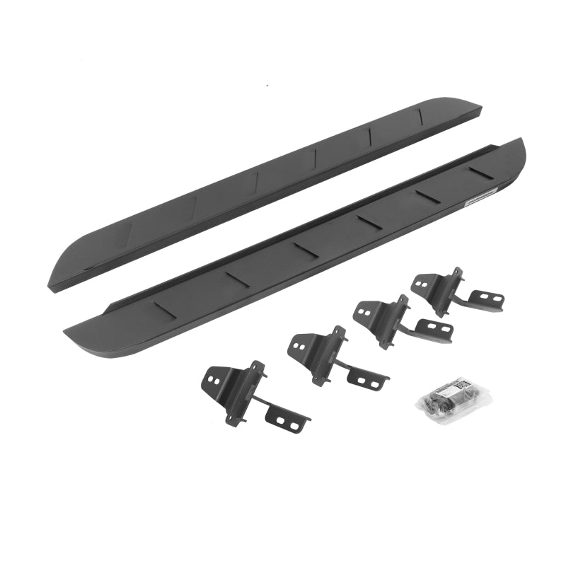 Go Rhino Jeep Wrangler JK 2DR RB10 Slim Running Boards Kit (Incl. Brackets) - Tex. Blk