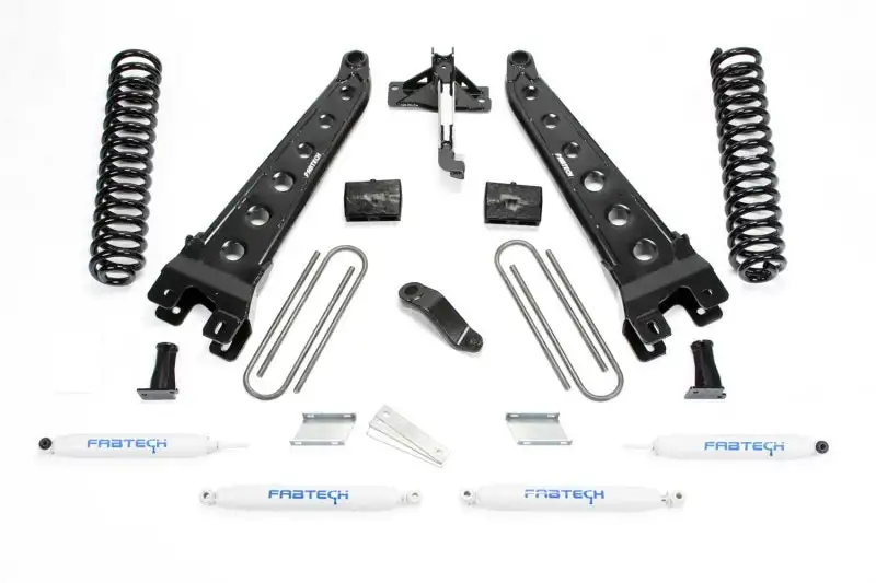 Fabtech 19+ Ford F450/F550 4WD Diesel 6in Rad Arm Sys w/Coils & Perf Shks