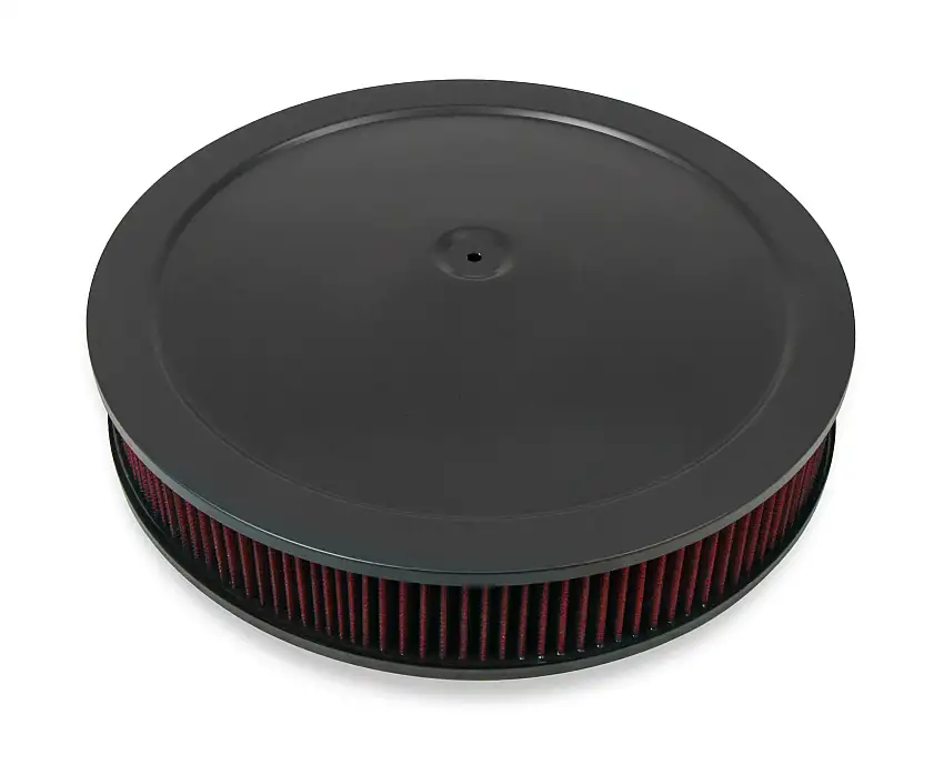 4150 Drop Base Air Cleaner Black w/3 Red Washable Gauze Filter - 120-4230