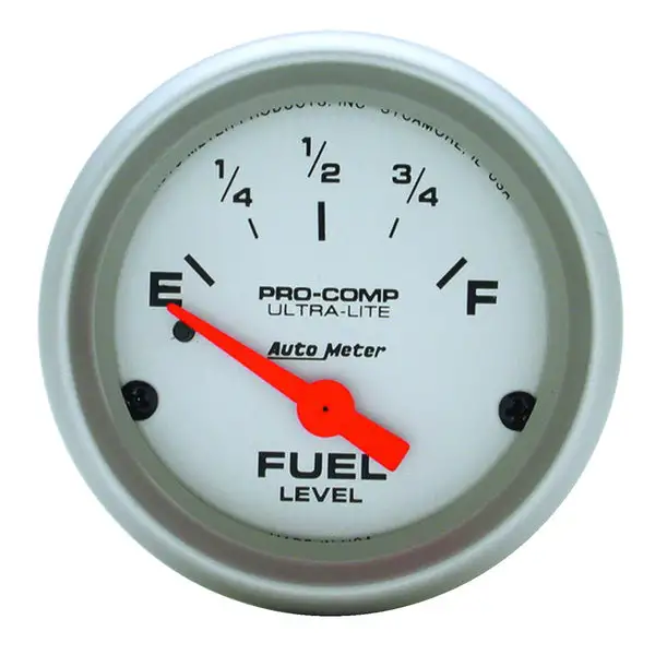 AutoMeter Ultra-Lite 52mm 0 OHMS Empty/30 OHMS Full Short Sweep Electronic Fuel Level Gauge (4317)