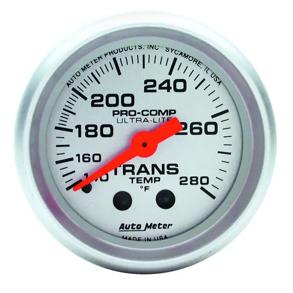 AutoMeter Ultra-Lite 52mm 140-280 Deg F Mechanical Transmission Temp Gauge (4351)