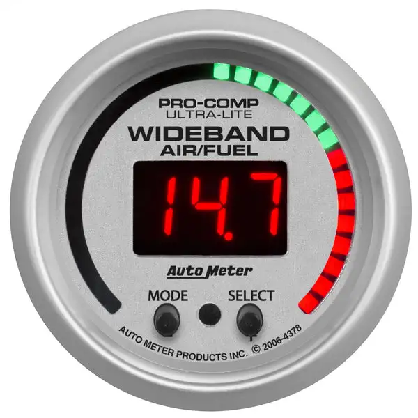 AutoMeter Ultra-Lite 52mm Air/Fuel Ratio Pro Plus Digital w/ Peak and Warning Gauge (4397)