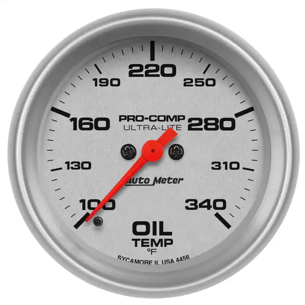 AutoMeter Ultra-Lite 2-5/8in 100-340F Oil Temp Gauge - Digital Stepper Motor (4456)