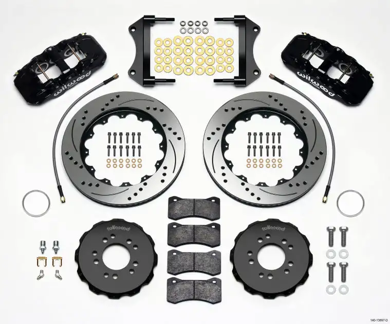 Wilwood AERO6 Front Hat Kit 14.25 Drilled 2014-Up Corvette C7 w/Lines