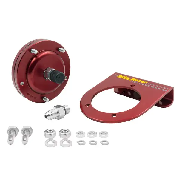 AutoMeterFUEL PRESS ISOLATOR KIT, FOR 15 PSI GAUGES, RED ANODIZED ALUMINUM, -4AN FITTINGS - 5376