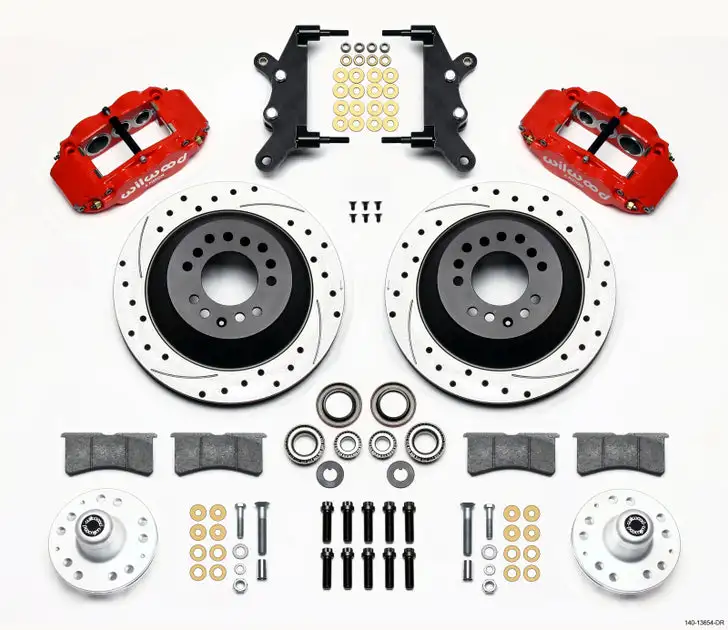 Wilwood Narrow Superlite 6R Front Hub & 1PC Rtr Kit 12.88in Dril -Red 60-68 Ford / Mercury Full Size