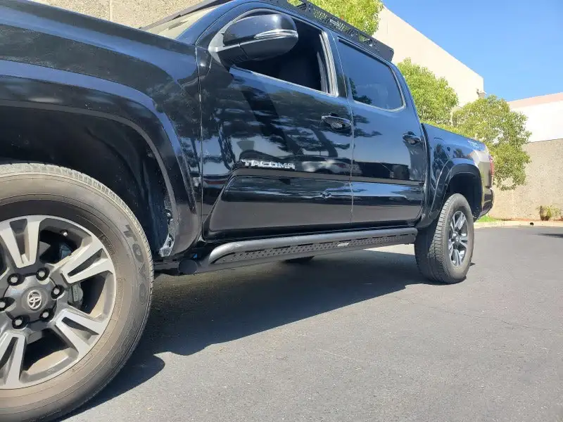 Go Rhino Toyota Tacoma 4Door Frame Mount Sliders - Textured Black