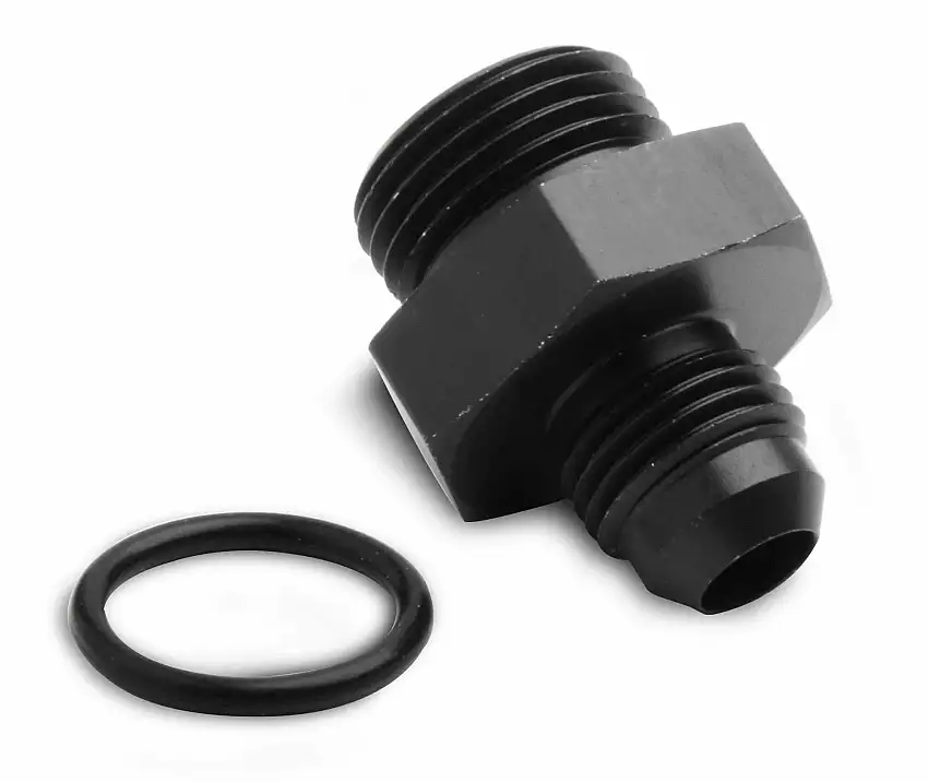 O-Ring Port Adapter 6 AN Male to 3/4-16 (AN8) Black 26-183