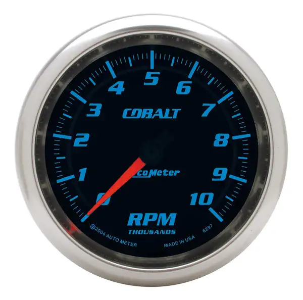 AutoMeter Cobalt 3-3/8in 10,000RPM In-Dash Tachometer (6297)