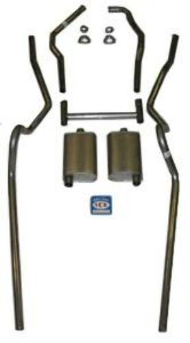 Fits 1955-1957 Chevrolet Full Size 2" Dual Exhaust System Small Block 63040