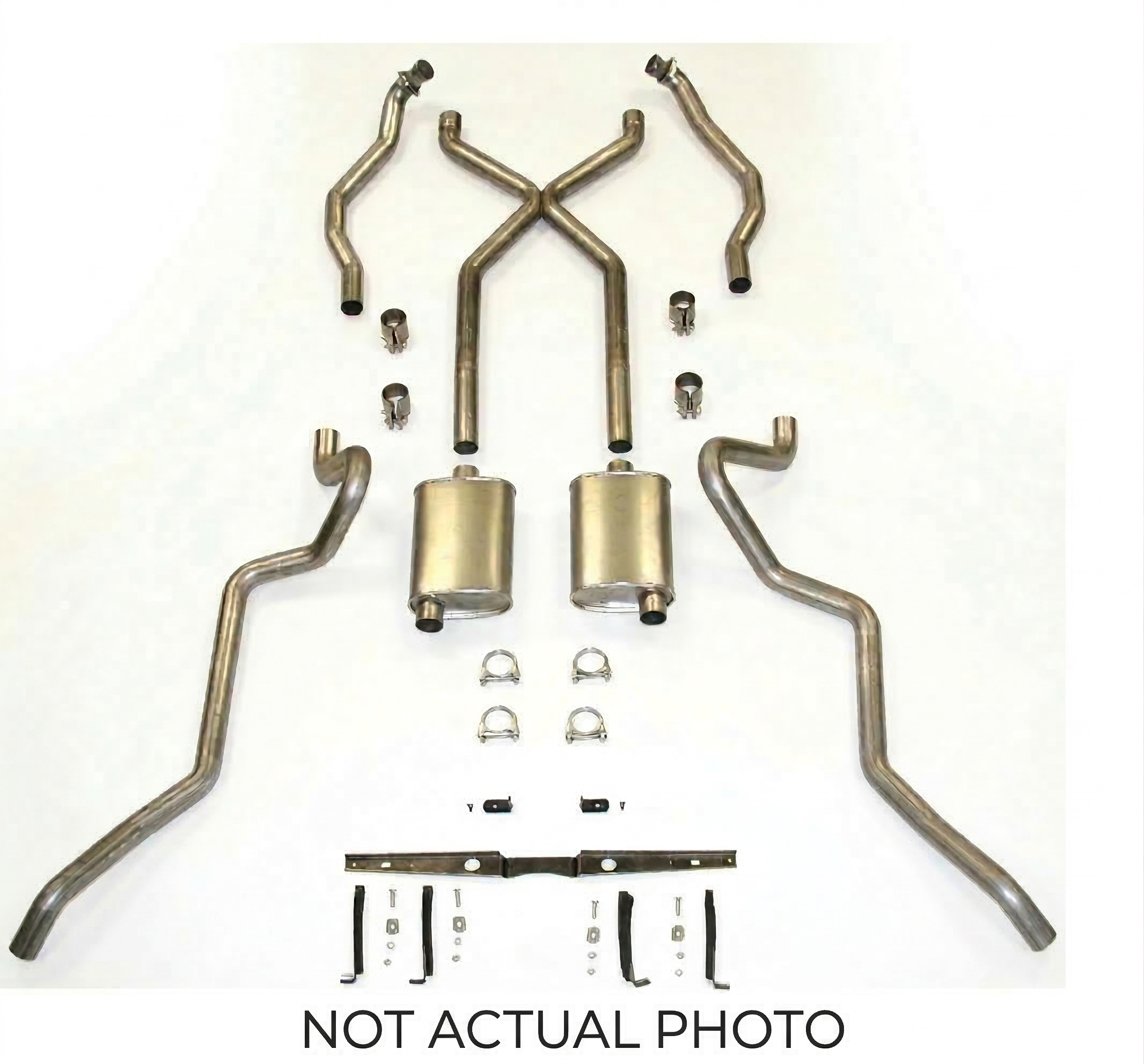 Fits 1955 - 1957 Chevrolet Full Size  Exhaust System 63087