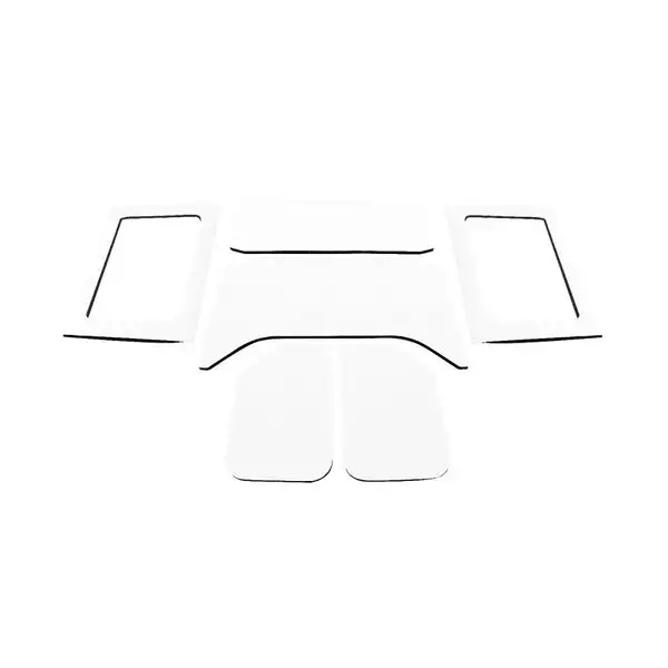 DEI 11-18 Jeep Wrangler JK 4-Door Boom Mat Complete Headliner Kit - 6 Piece - White