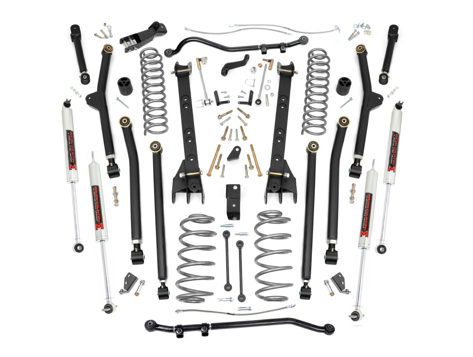 Rough Country 4 Inch Lift Kit - Long Arm - M1 - Jeep Wrangler TJ 4WD (1997-2006) - 66340