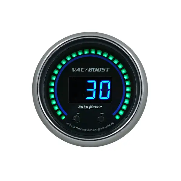 AutoMeter 52.4mm Black Switchable 0-1600 PSI / 0-110 BAR Vacuum/Boost Cobalt Elite Digital Gauge (6758-CB)