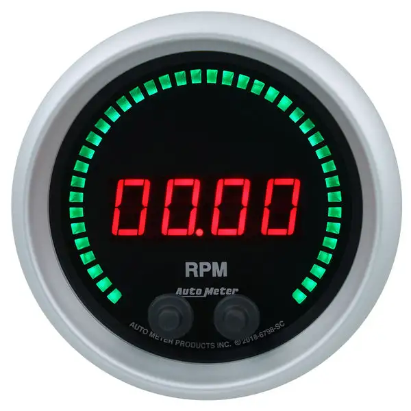 AutoMeter 85.7mm Black 0-16K RPM Tachometer Sport-Comp Elite Digital Gauge (6798-SC)
