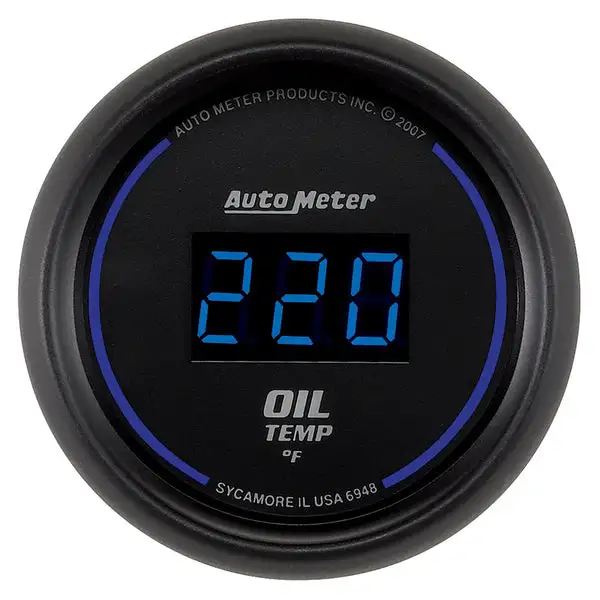 AutoMeter Cobalt Digital 52.4mm 0-340 deg F Oil Temperature Gauge (6948)
