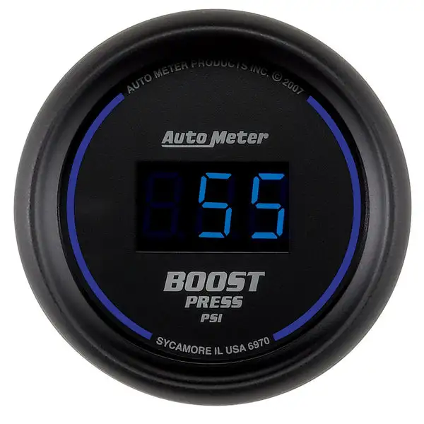AutoMeter Cobalt Digital 52mm Digital 5-60 PSI Boost Gauge (6970)