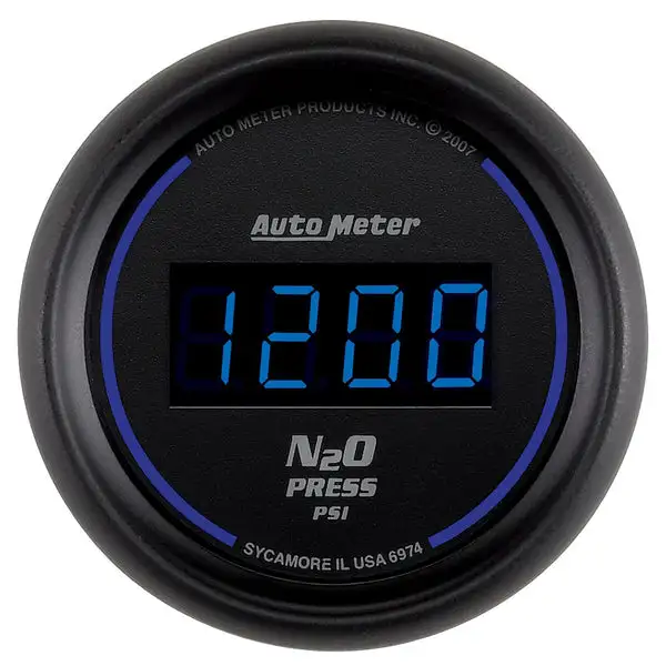 AutoMeter Ultra-Lite 2-1/16in 1600 PSI Digital Nitrous Pressure Gauge - Black (6974)