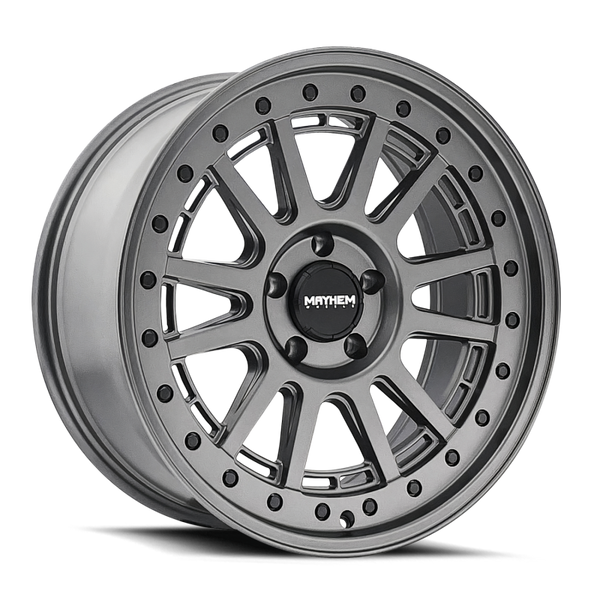 Mayhem 8305 Compass 17x9 / 5x127 BP/ -6mm Offset / 78.1mm Hub Matte Gunmetal w/Blk Bolt Wheel