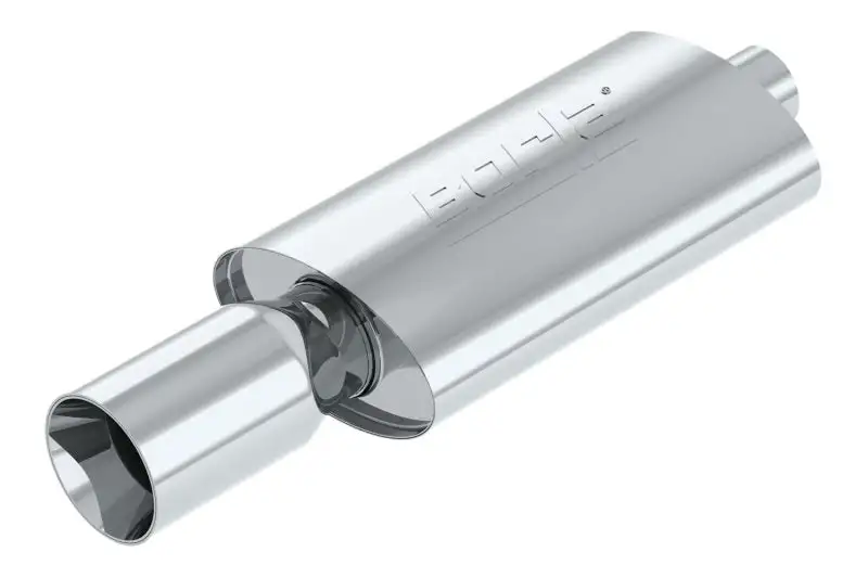 Borla Boomer Muffler Thumper Oval 2-1/4in In 4in Side Round Out