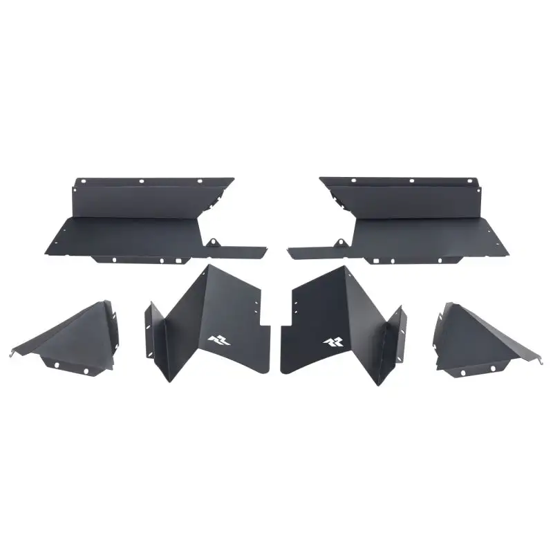 Rugged Ridge Inner Fender Liners Rear Aluminum Black Jeep Gladiator JT