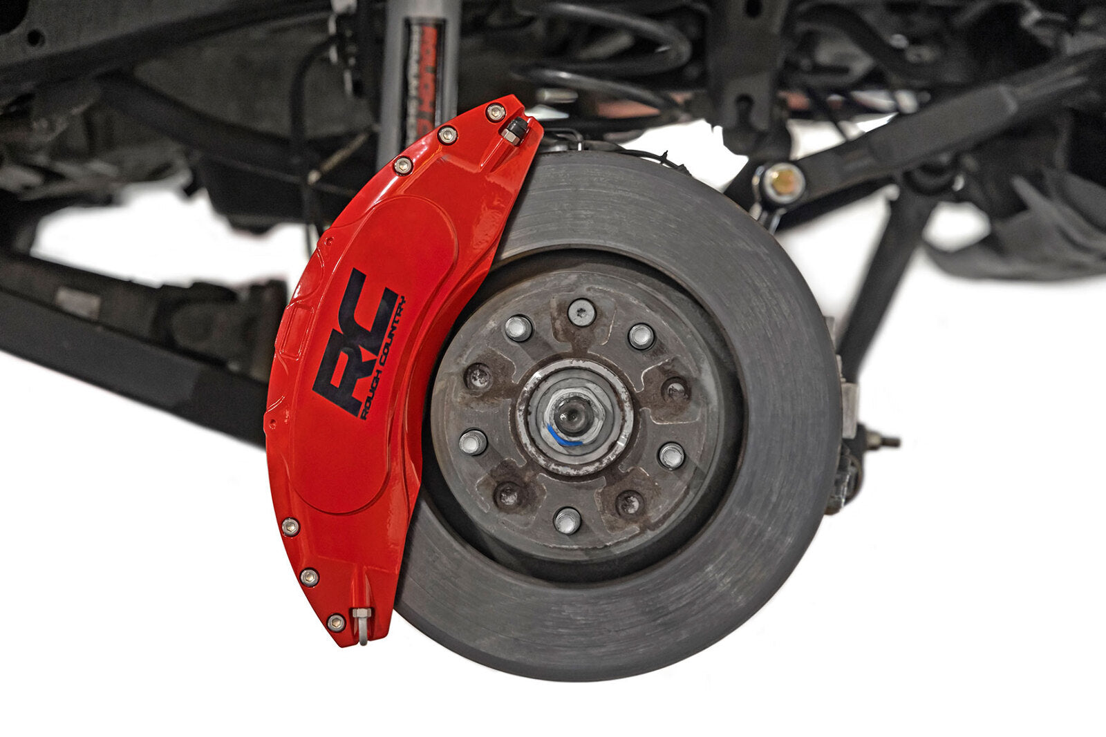 Rough Country Caliper Covers - Rear - Red - Sport - Jeep Wrangler JL (21-24)/Wrangler Unlimited (18-25) - 711502